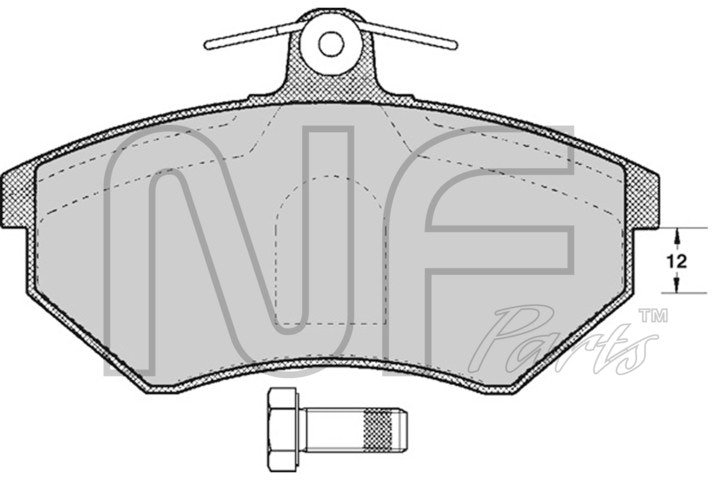 NF PARTS Комплект тормозных колодок, дисковый тормоз NF0017901